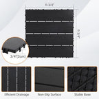 Neoaider 36PCS Plastic Interlocking Decking Tiles 12" x 12", Dark Grey - Image 3