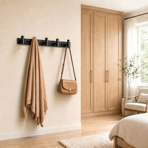 Wall Mounted Coat Rack-5 Hooks, Heavy Duty Stainless Steel Hook Rail - Image 6