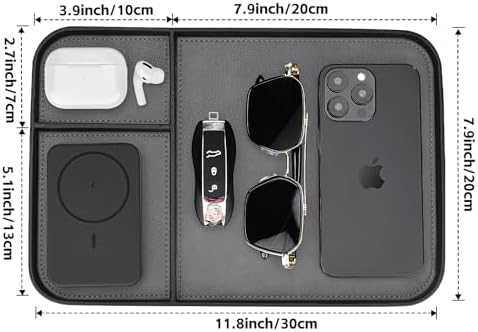 SENEN Leather Tray, Stylish and Organized Multifunctional Tray, - Image 6