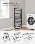 SONGMICS Clothes Drying Rack, Foldable 2-Level Stee Laundry Drying Rack - Image 7