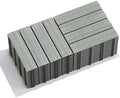 22-Pack WPC Composite Deck Tiles, 11.8" Interlocking Wood-Plastic Patio by HCIOANHomecabinetseries