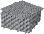 12x12 Inch Gray Plastic Interlocking Deck Tiles, Waterproof Non-Slip Pebble by UIQOPNU
