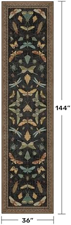Green and Black 3x12 Long Runner Rugs - Image 2