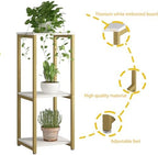 3 Tier Plant Stand Indoor Corner Tall Square Shape Plant Shelf - Image 5