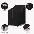 Easy-Going Outdoor Stackable Chair Cover, 1 Pack-28Wx36Dx47H inch - Image 4