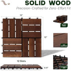 Acacia Interlocking Deck Tiles, 12 Slats - Image 2