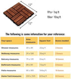Acacia Wood Interlocking Deck Tiles - Image 3