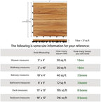 Yaheetech 108PCS Deck Tiles Acacia Wood Interlocking Outdoor Flooring - Image 4