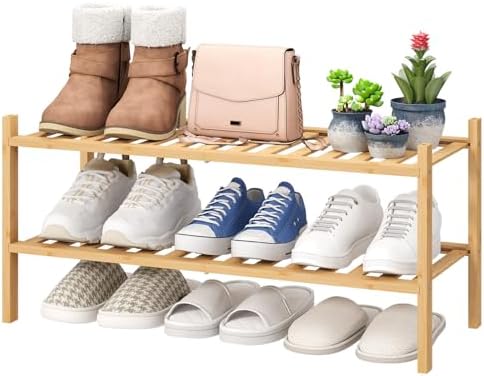 viewcare 2-Tier Bamboo Shoe Rack by VIEWCARE