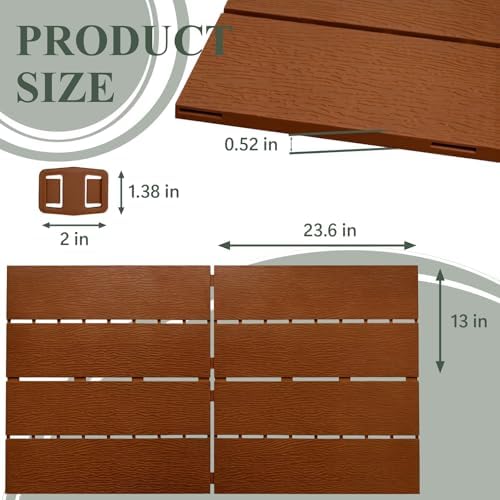 Plastic Interlocking Deck Tiles, Outdoor Patio Flooring 39 sq ft - Image 2