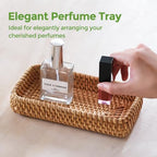 Small Rattan Serving Tray, Natural Wicker Decorative Tray - Image 4