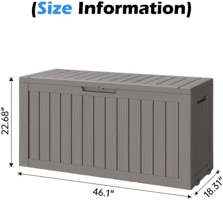 Outdoor Storage Box Waterproof, 82 Gallon Deck Box - Image 2