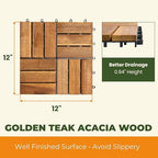 Jurax Interlocking Wood Deck Tiles - Image 2