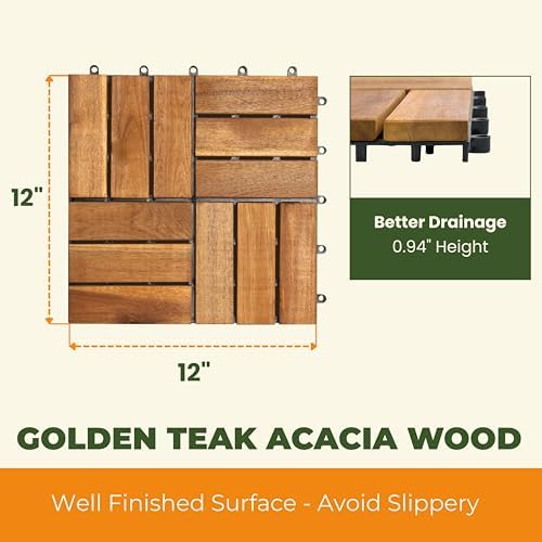 Jurax Interlocking Wood Deck Tiles - Image 2