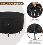 iBirdie Round Fire Pit Cover 44 inch, Outdoor Waterproof Coffee Table Cover - Image 3