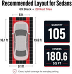 Japard Garage Floor Tiles, 20 Pack Interlocking Flooring Drainage 15.7 x 15.7 - Image 5