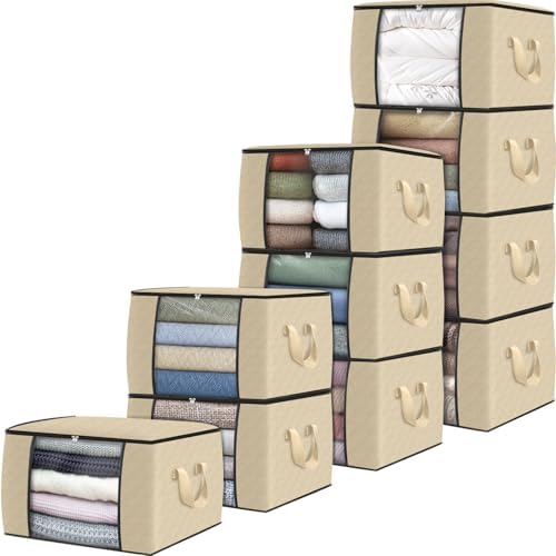 Fab totes 10 Pack Storage Bags for Clothes Blanket Storage Bins by Fabtotes