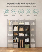 SONGMICS 16 Cube Storage Organizer，Plastic Stackable Cube Shelf - Image 7