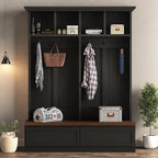 LUMISOL 4-in-1 Hall Tree with Bench and Shoe Storage by LUMISOL