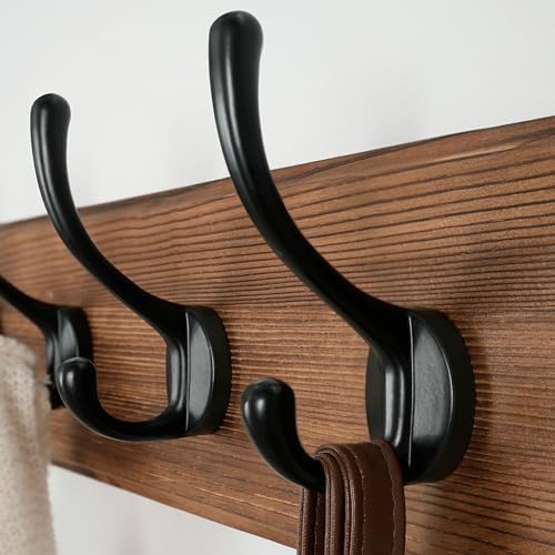 Dseap Wall Mounted Coat Rack: 38-1/4" Long, Heavy-Duty, 10-Double-Hooks Wooden - Image 7