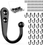 ZAYBOD 25 Pcs Black Wall Mounted Coat Hooks, Hanger Hook by ZAYBOD