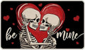 Valentines Day Skeleton Welcome Front Door Mat by Livcoz