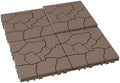 9 PCS Plastic Interlocking Deck Patio Tiles by Mapleyard