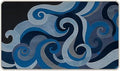 Abstract Sea Wave Welcome Front Door Mat, Coastal Beach Ocean by Livcoz