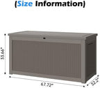 Outdoor Storage Box Waterproof, 320 Gallon Deck Box - Image 2