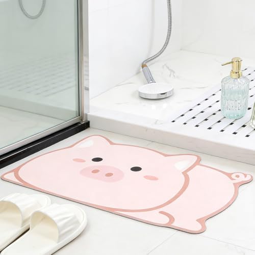 Cute Animals Bath Mat, Quick Dry and Absorbent Microfiber Bath Rug, Non-Slip Rug - Image 3