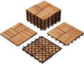 Yaheetech 10pcs Acacia Hardwood Interlocking Deck Tiles by Yaheetech