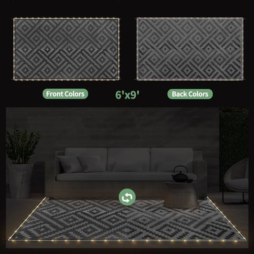 GENIMO Outdoor Rug, Waterproof Plastic Rugs - Image 3