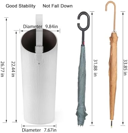 Artificial Leather White Umbrella Holder Stand Entryway Indoor，Modern Umbrella - Image 3