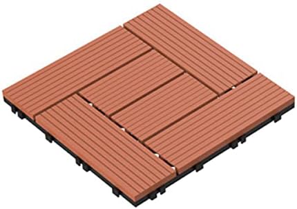 Deck Tiles - 24-Pack Wood Plastic Composite Interlocking Patio Tiles - Outdoor - Image 5
