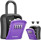 Puroma Key Lock Box Outdoor 4 Digit Code Combination Lockbox House 1 Purple by Puroma