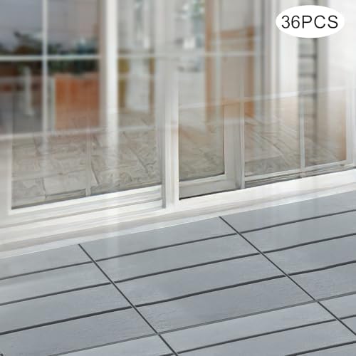 Interlocking Deck Tiles for Balcony, 12 x 12 Inch Waterproof & Weatherproof - Image 2