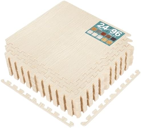 Sorbus Interlocking Wood Grain Foam Floor Tiles by Sorbus