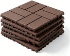 Interlocking Deck Tiles Outdoor Waterproof 44 Pack, Plastic Snap Together Patio by YumiMuasy