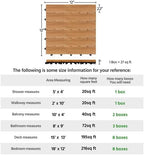 Yaheetech 27PCS Interlocking Deck Tiles Outdoor Patio Floor, Natural Wood - Image 5