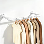 Industrial Iron Pipe Clothes Hanging Bar DIY Wall-Mounted Garment Rack Heavy - Image 5