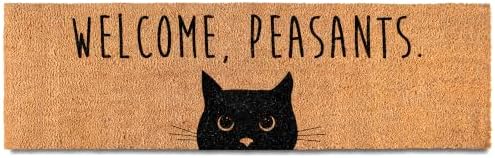 Welcome Peasants Cat Doormat 50x15 Inch by MainEventUSA