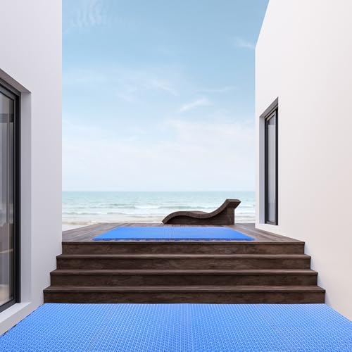Huwena 100 Pcs Interlocking Drainage Mats 10” x 10” Non Slip - Image 4