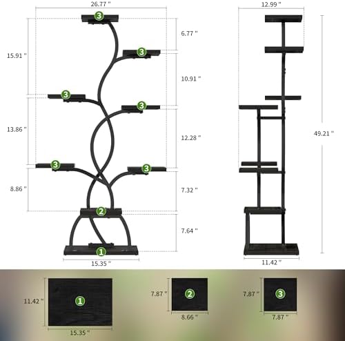 Plant Stand Indoor with Grow Light - Image 7