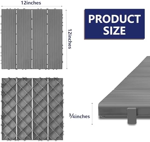 72 PCS Plastic Interlocking Deck Tiles - Image 2