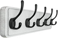 SKOLOO Rustic Coat Rack Wall Mount, 5 Hooks, 17 Inch, Solid Wood by SKOLOO
