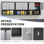 Metal Wall Cabinet, Steel Floating Hanging Storage Cabinet - Image 5