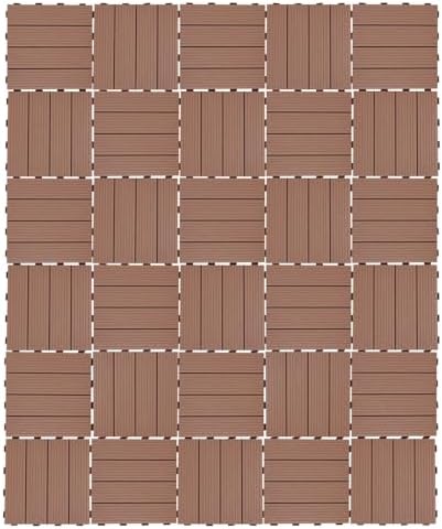 Interlocking Deck Tiles 30 Pack, 11.8" x 11.8" Floors Tiles by banborba
