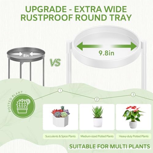 iDavosic.ly 5 Tier Large Plant Stand Indoor Outdoor, 10 In Wide Tray - Image 3