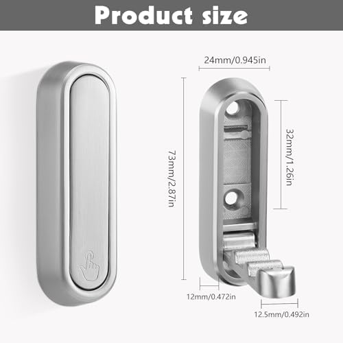 Folding Wall Hooks, 2 Pack, Zinc Alloy, Heavy Duty Coat Hooks - Image 3