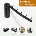 Alise Wall Mounted Drying Rack, Swivel Clothes Drying Hanger - Image 5